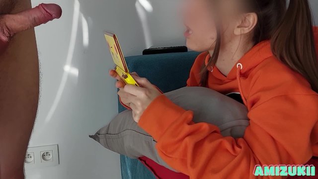STEPSISTER with pigtails and DEEPTHROAT skills (GAGGING, ROUGH)