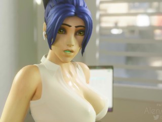 3D / Blender 🎀 Overwatch - Горячая Mercy Офис | 60FPS 🌸