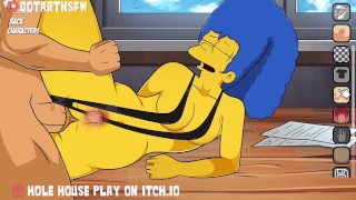 Marge Simpson benen spreiden vaginale creampie - Hole House