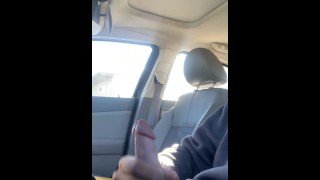 Risky Milking In The Car With Loud Moans