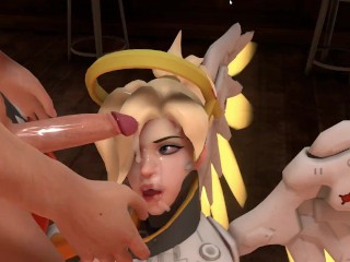 TrueFacials Ultieme Overwatch Mercy Wordt Gecreampied in De Bar