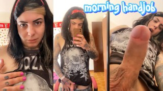 Trans dziewczyna masturbuje się rano - Kompletna w OF/EMMAINK13