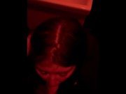Preview 6 of Hot college slut gives a hard blowjob in the toilet of a nightclub