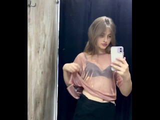 Sexy try on Haul Braless see through