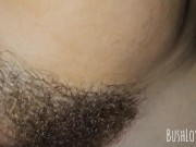 Preview 3 of POV Super hairy wet pussy rides my cock / hairy sex, big pussy lips, big labia