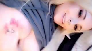 Blonde TS Gets Off Horny
