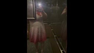 Sissy Stephanie takes elevator ride in hotel
