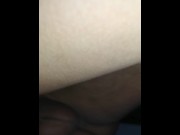 Preview 5 of slut hotwife fucked in standing up after sucking the big black cock of her lover