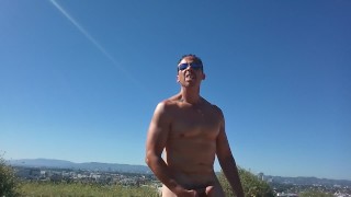 Guy Masturbates at Park, Gets Interrupted