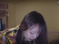 濃厚フェラ＆クンニ♡浴衣姿がエロい巨乳彼女がバックでハメられ喘ぎまくる感度抜群SEX（個人撮影、日本人素人、中出し） - Screenshot 9 of 16 - Osanpomilkjp