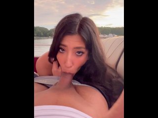 onlyfans leaks, blowjob, latina, yacht