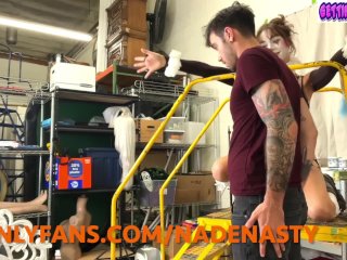 Crazy Clown Slut Sabrina Nichole Catches me in her Warehouse and Uses my Cock  Nade Nasty screenshot number 2