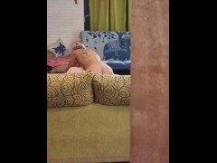 Blonde Caught Fucking Teddy Bear In Bed