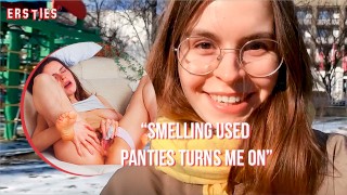 Daniela Enjoys Sniffing Women's Underwear