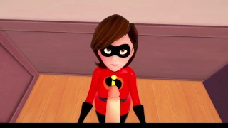 3D/アニメ/変態、インクレディブルズ:Mrs.incredible Fucked in Her Big Ass!