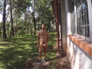 Preview 5 of Naked in the woods - Showing off inside the forest
