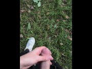 Preview 4 of Jerking off in public park