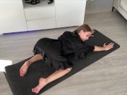 Preview 6 of SEXY GIRL DOES YOGA IN A ROBE