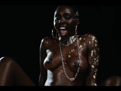 REAL LIFE VORE - Black Goddess squirt over Veronica Leal and swallow her