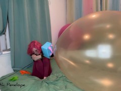 Nail and Air Pump Popping BIG Balloons