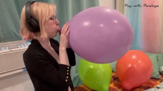 Blowing up Three 17’’ Tuftex Balloons then Lighter Popping them!