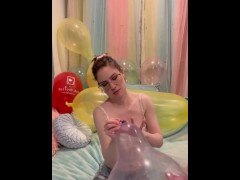Blowing up Belbal Crystal Soap Balloons! (NonPop) - Screenshot 7 of 16 - Looner Girl