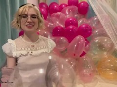 Blowing up 80 Balloons then Popping them all!