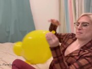 Preview 3 of Blowing up 2 Yellow Mice Balloons until they Pop! Blow to Pop