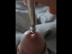 Self Urethral Sounding with a bigger one