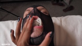 Ebony Domme Megan Gargle Puts White Boy In A Trance Pegging Him With Her BBC