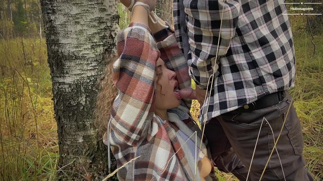 Sex in a warm autumn forest