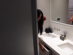 Thai Maid Ride Dildo in Bathroom - Screenshot 1 of 16 - Asian