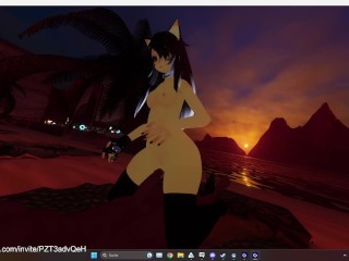 NEK0 Fille Vous Monte Dans Vrchat et Fait Cute Sons