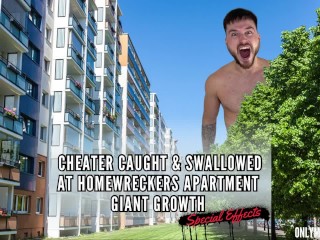 CHEATER BETRAPT & SWALLOWED THUISWRECKERS APPARTEMENT GIANT GROWTH - Special Effects