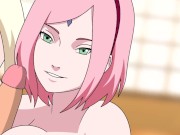 Preview 2 of Naruto anime hentai tegneserie kompilering Sakura Ino Sarada Boruto titjob ride sex kunoichi træner