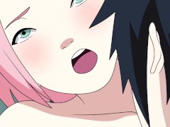 Sakura Sasuke sex Naruto Kunoichi Trainer Hentai Anime Cartoon tits pussy creampie missionary nezuko