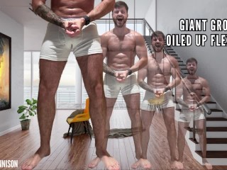 GIANT GROWTH OILED UP FLEXING
