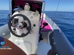 My first time public sex! Italian Tinder guy plays with my pussy and bangs me on a boat