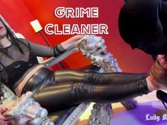 Foot Grime Cleaner - Lady Bellatrix dominates foot slave in dungeon