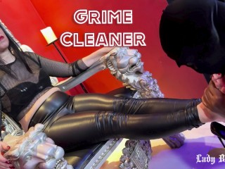 Foot Grime Cleaner - Lady Bellatrix Domineert Voetslaaf in Kerker