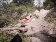 Preview 1 of Very hot couple has hard sex near the waterfall.