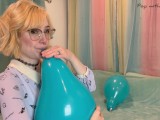 Same 14’’ Balloon, 1 Pre-stretched and 1 New (blow to pop, nail to pop)