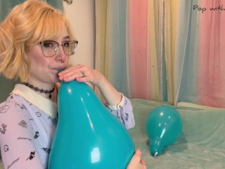 Same 14’’ Balloon, 1 Pre-stretched and 1 new (blow to Pop, Nail to Pop)