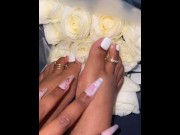 Preview 1 of Pretty Toes and Roses for a birthday 🎂 queen