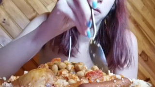 asmr mukbang feederism couscous