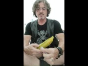 Preview 1 of Eating a 12" lenght, 6" girth Plantain
