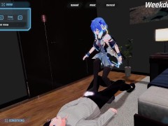 【#16駆動妖精アイディールレイズ実況】「この変態ご主人様がっ！」強気な女アンドロイドに罵倒足コキでイかされて・・(巨乳ロボット女(機械女) アクション同人エロゲー ※体験版範囲外の内容です。 - Screenshot 11 of 16 - エロゲー