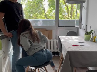 Roommate Fucks me Hard in the Kitchen!