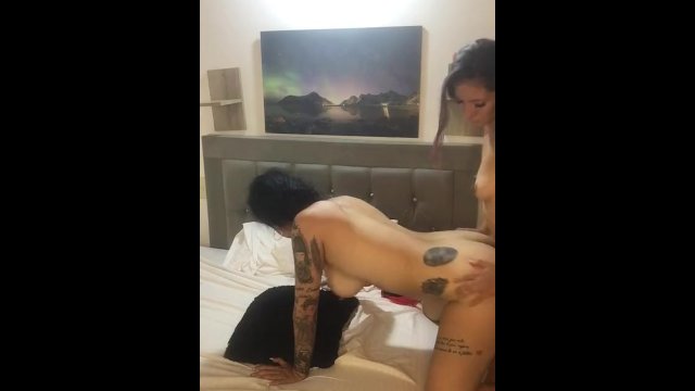 FRIEND fucks a big dildo breaking my ass