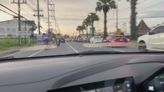 Extreme masturbation in a car on the move - Dolly Lili